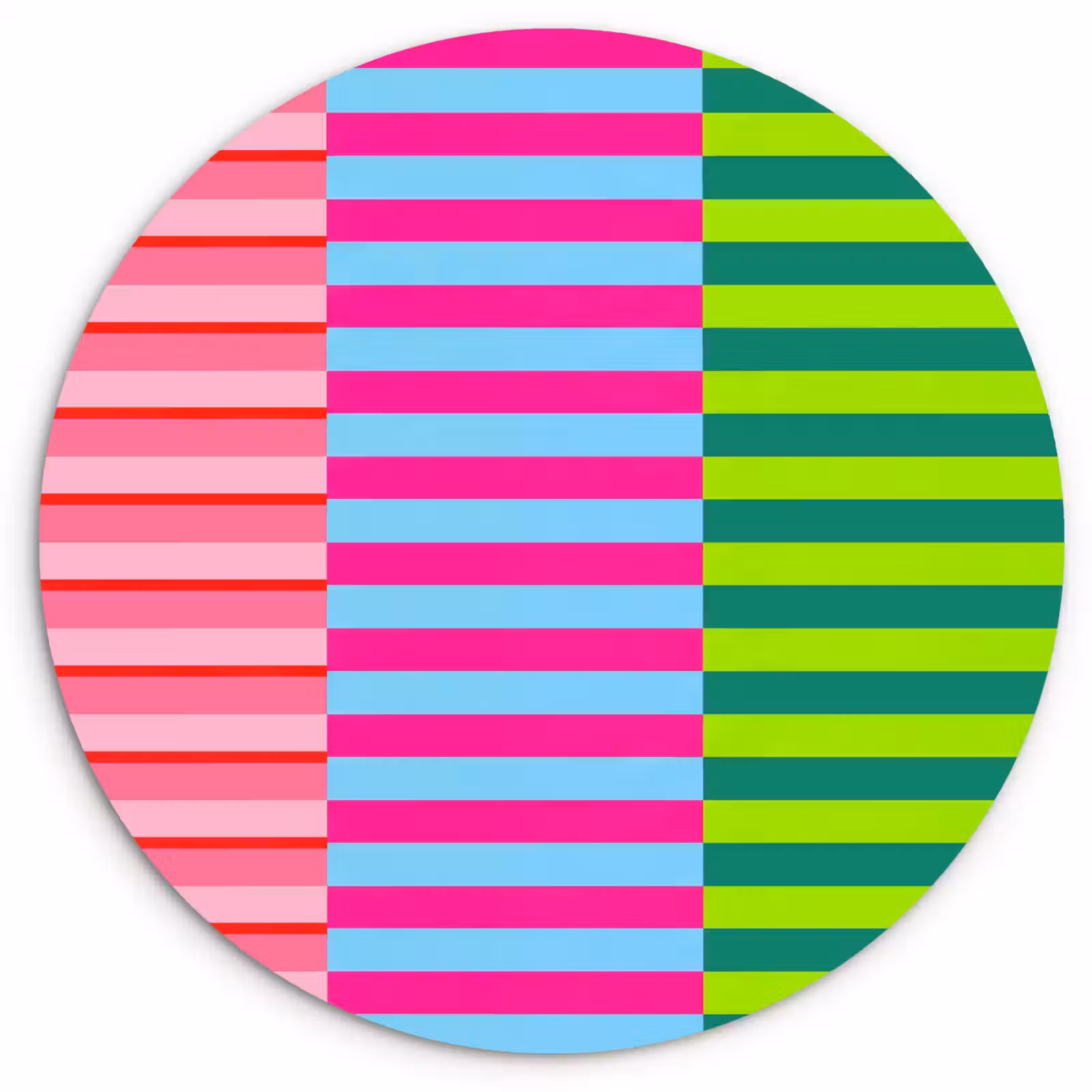 Wandcirkel - Glas - Patroon - Strepen - Modern - Abstract - Kleurrijk — 1