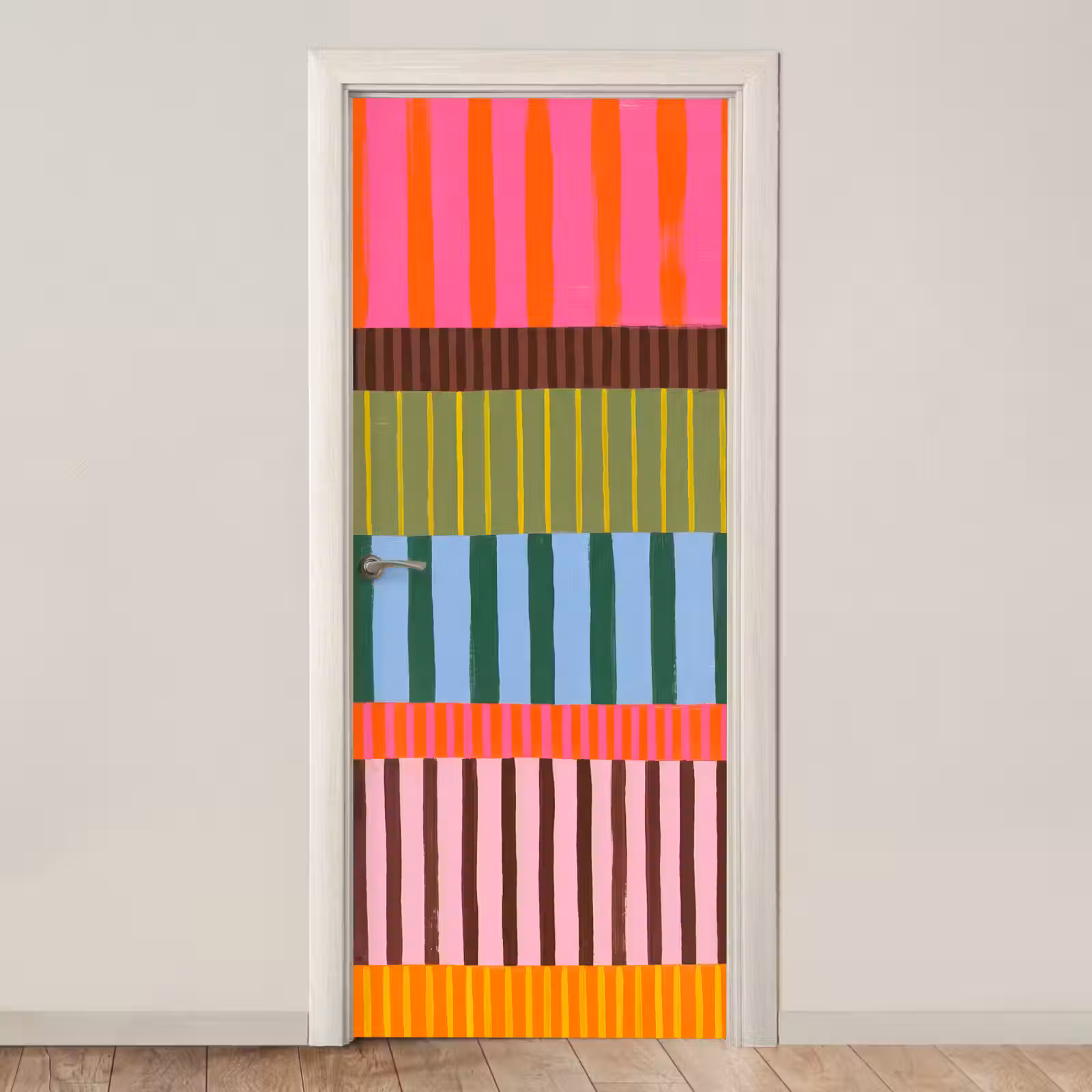 Deursticker - Abstract - Strepen - Modern - Kleurrijk - Kunst — 1