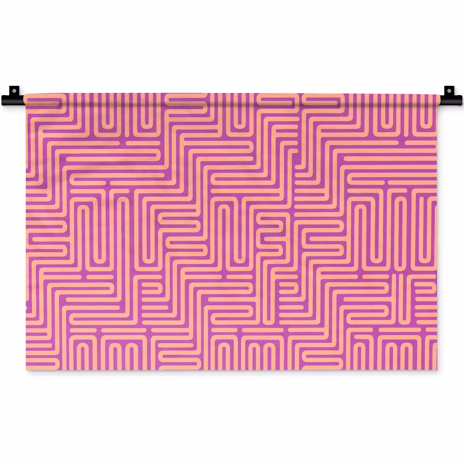 Wandkleed - Patroon - Lijnen - Abstract - Modern - Paars — 1