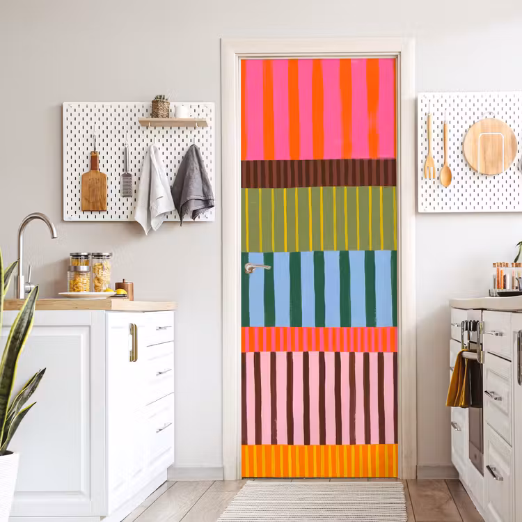 Deursticker - Abstract - Strepen - Modern - Kleurrijk - Kunst — 7