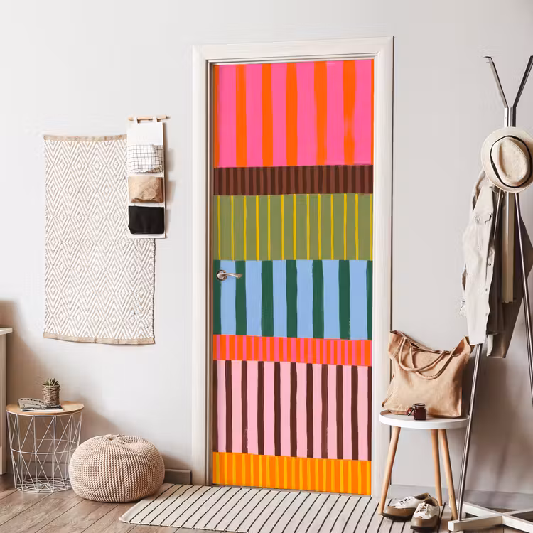 Deursticker - Abstract - Strepen - Modern - Kleurrijk - Kunst — 8
