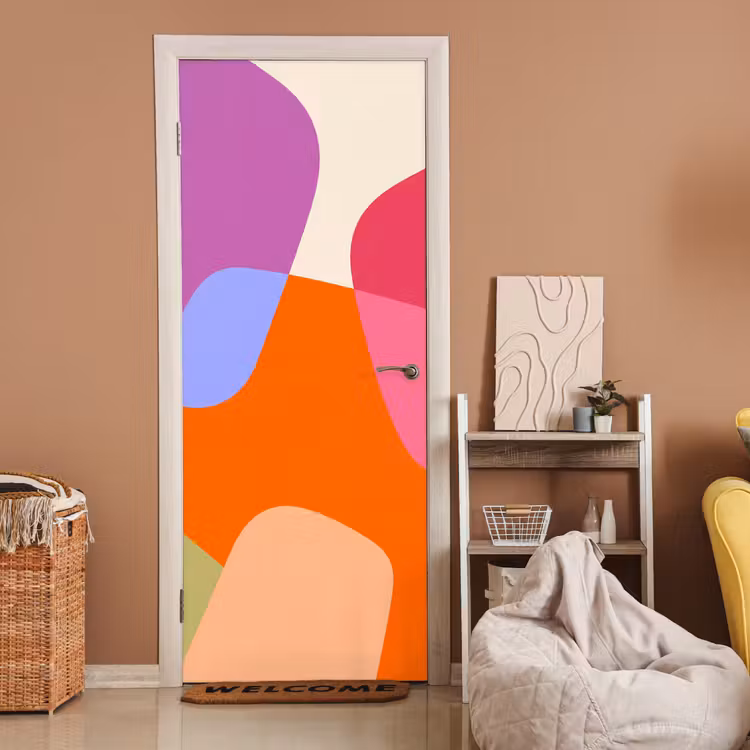 Deursticker - Abstract - Vormen - Modern - Kleurrijk — 2