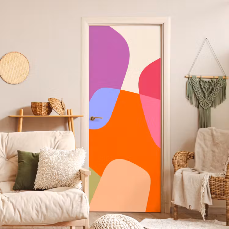 Deursticker - Abstract - Vormen - Modern - Kleurrijk — 4