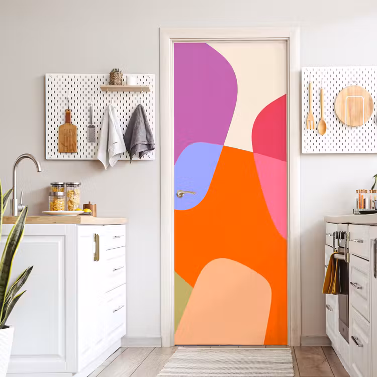 Deursticker - Abstract - Vormen - Modern - Kleurrijk — 7