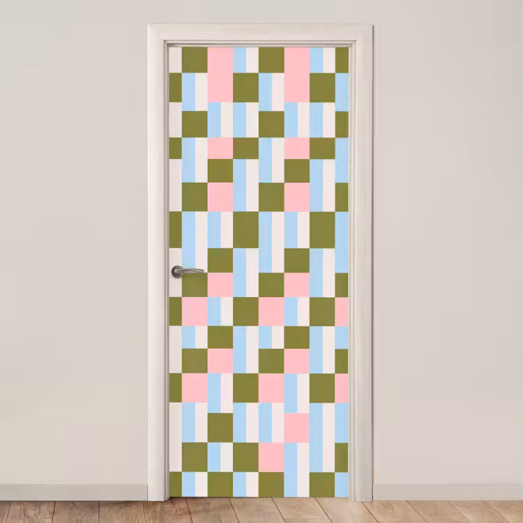 Deursticker - Patroon - Geometrisch - Abstract - Kleurrijk - Modern — 1