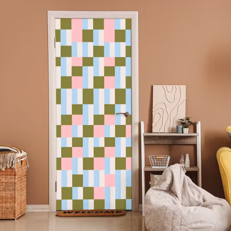 Deursticker - Patroon - Geometrisch - Abstract - Kleurrijk - Modern — 2