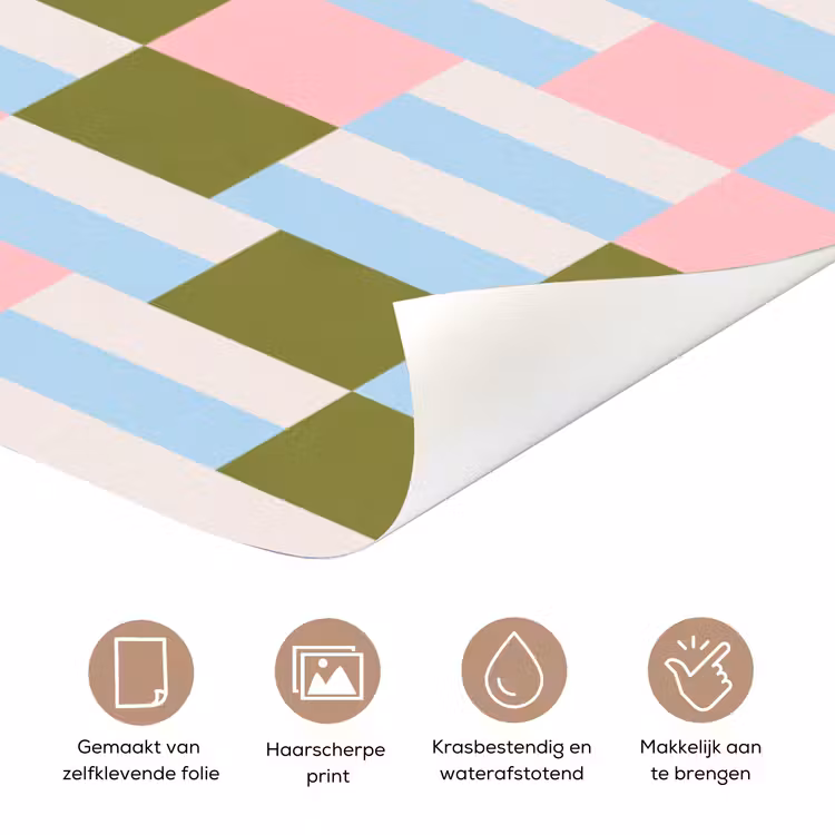 Deursticker - Patroon - Geometrisch - Abstract - Kleurrijk - Modern — 3