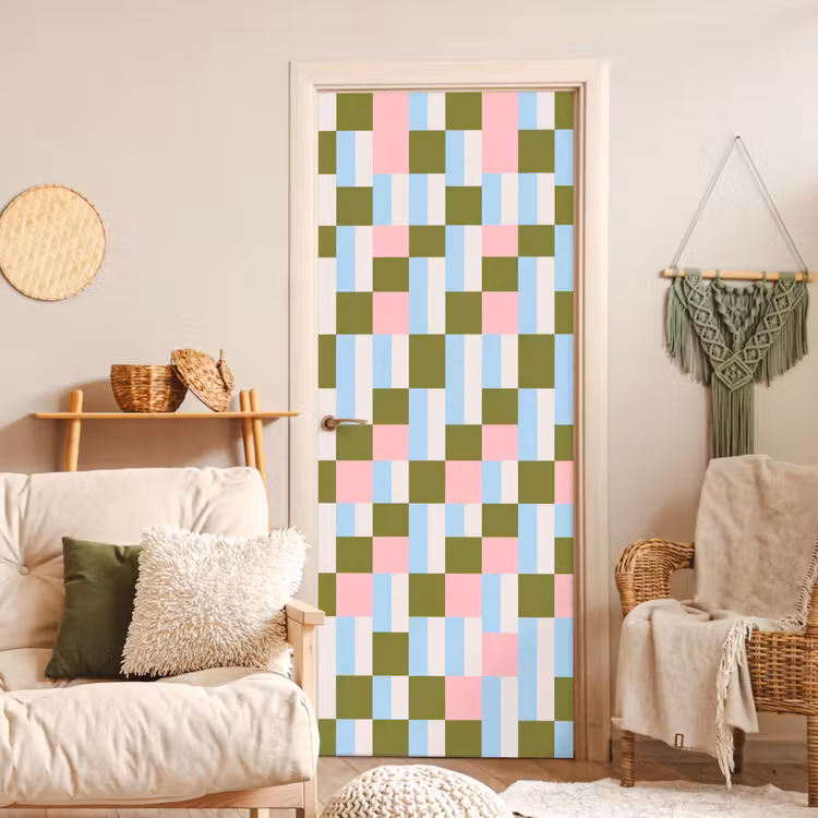 Deursticker - Patroon - Geometrisch - Abstract - Kleurrijk - Modern — 4