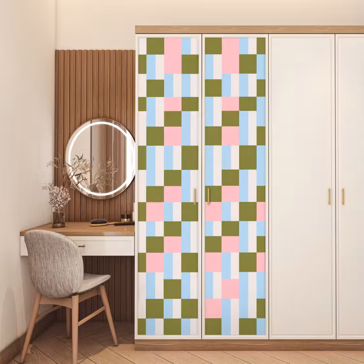 Deursticker - Patroon - Geometrisch - Abstract - Kleurrijk - Modern — 5