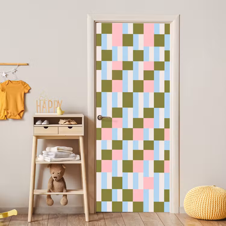 Deursticker - Patroon - Geometrisch - Abstract - Kleurrijk - Modern — 6