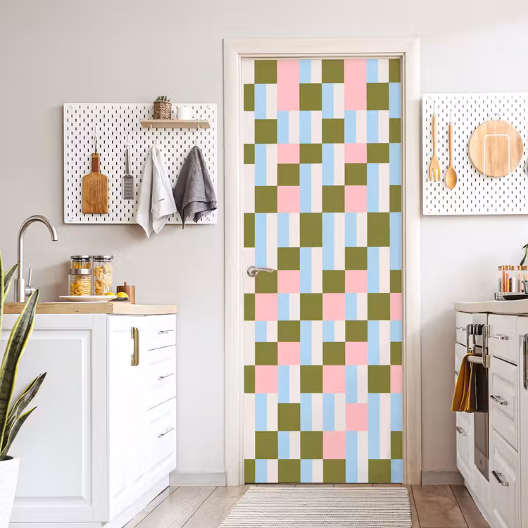Deursticker - Patroon - Geometrisch - Abstract - Kleurrijk - Modern — 7