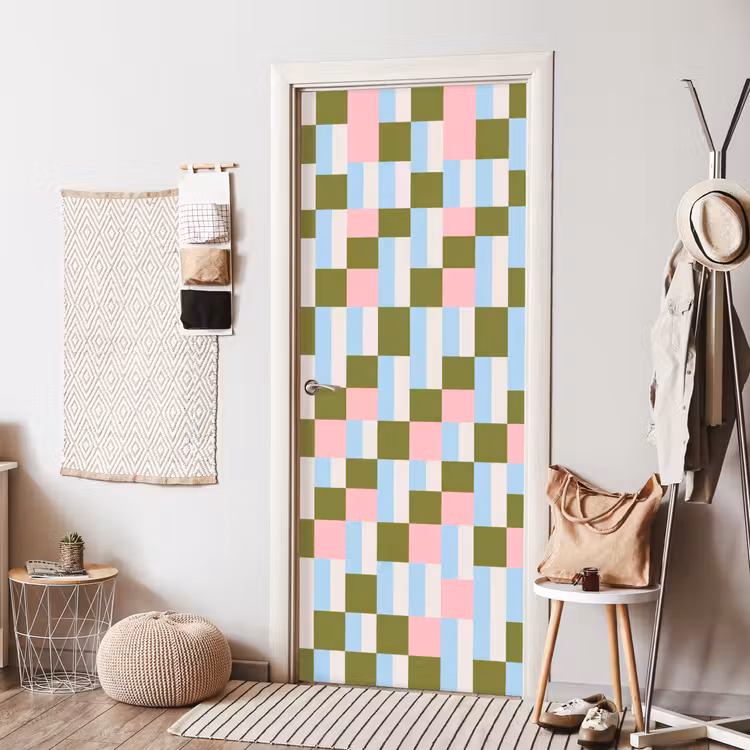 Deursticker - Patroon - Geometrisch - Abstract - Kleurrijk - Modern — 8