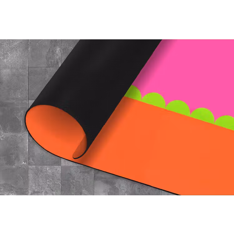 Keukenloper - Abstract - Geometrisch - Kleurblokken - Roze - Oranje — 4