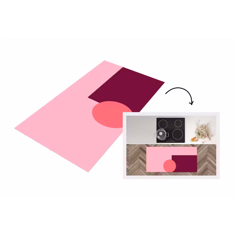 Keukenloper - Abstract - Vormen - Roze - Modern - Design — 1