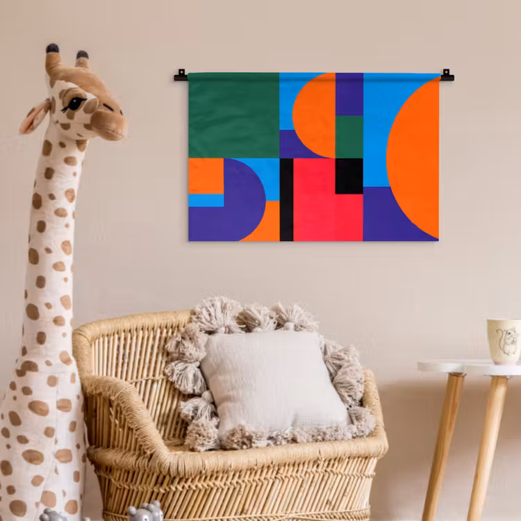 Wandkleed - Geometrisch - Abstract - Vormen - Kleurrijk - Modern — 5