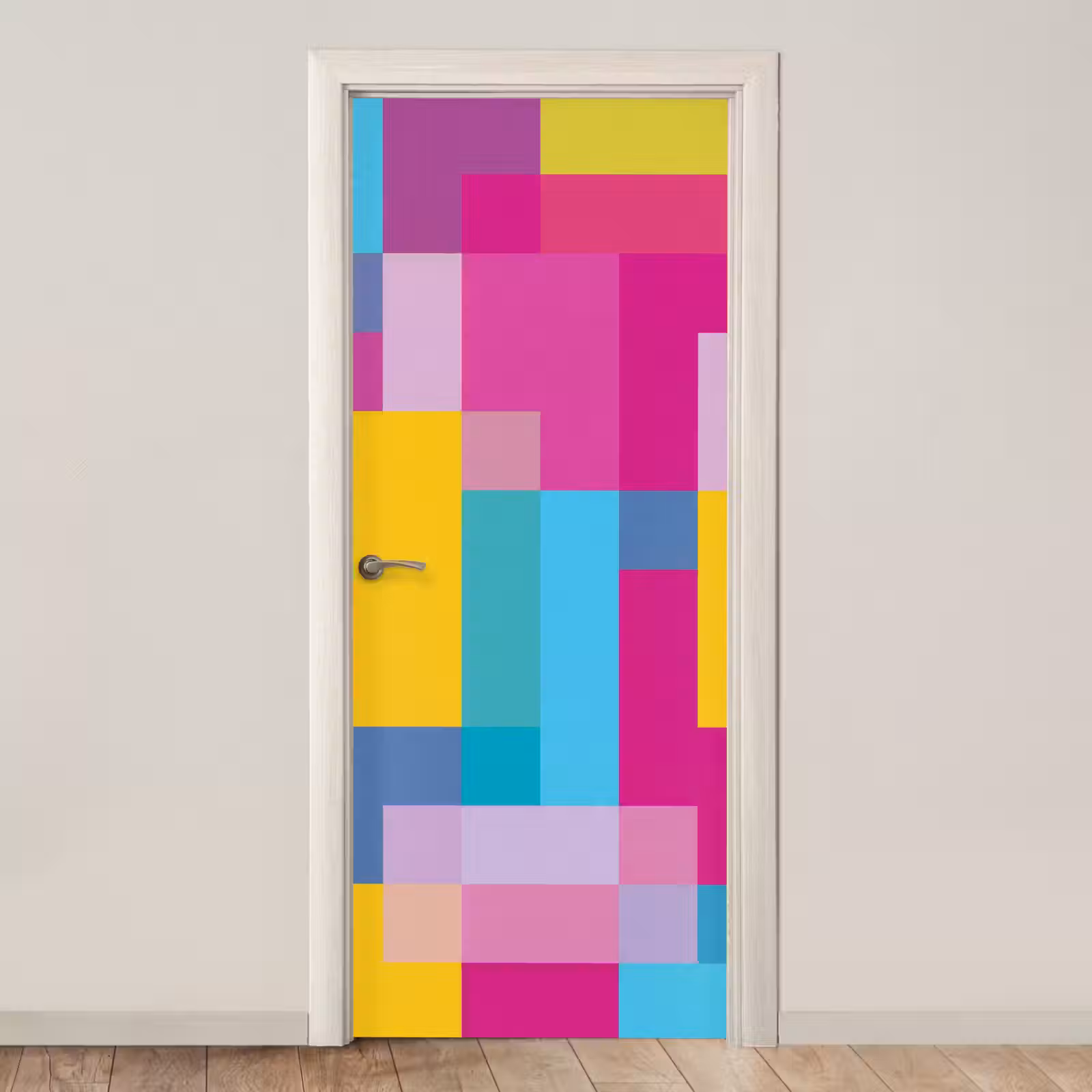 Deursticker - Abstract - Geometrisch - Kunst - Kleurrijk - Modern — 1