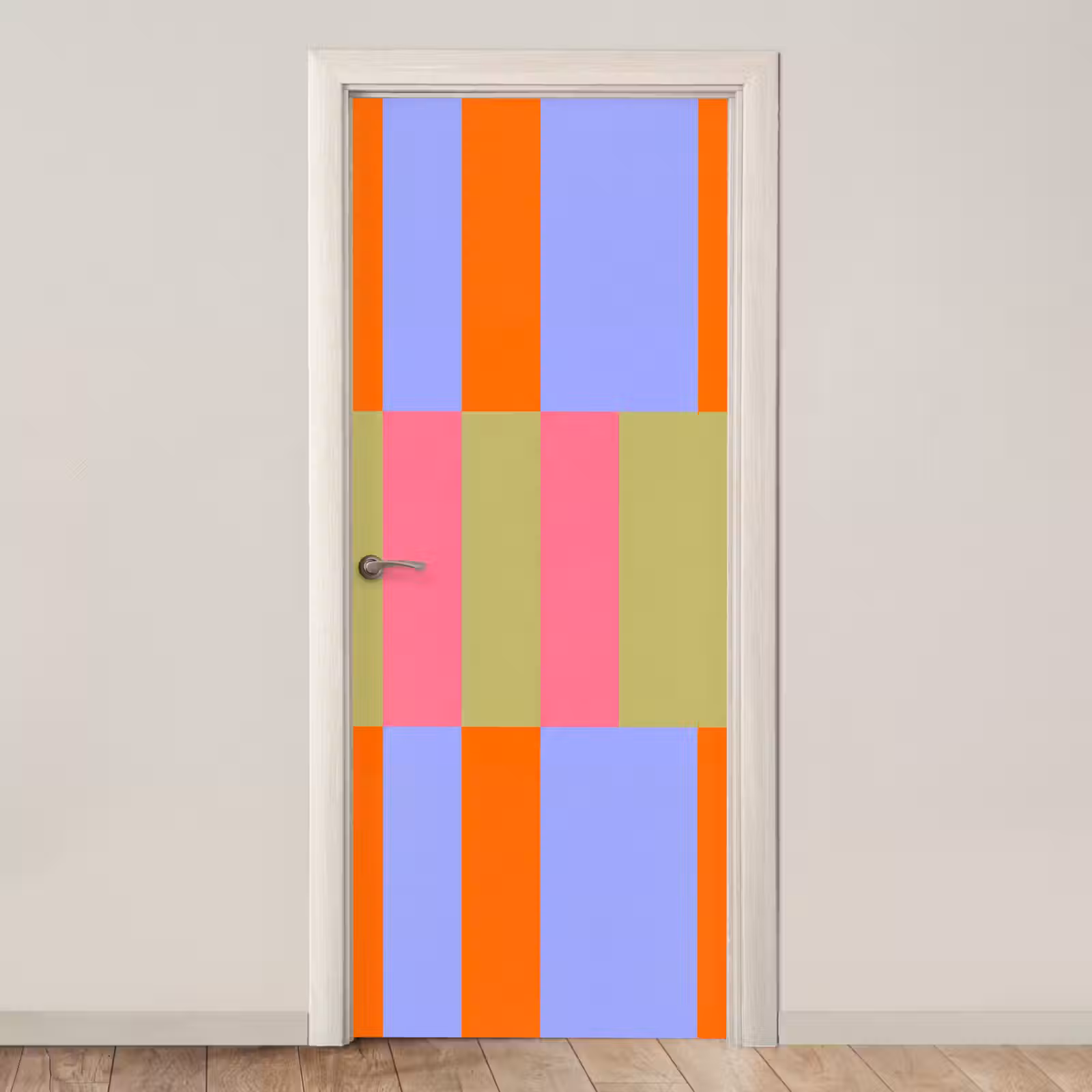 Deursticker - Abstract - Patroon - Geometrisch - Kleurrijk - Modern — 1