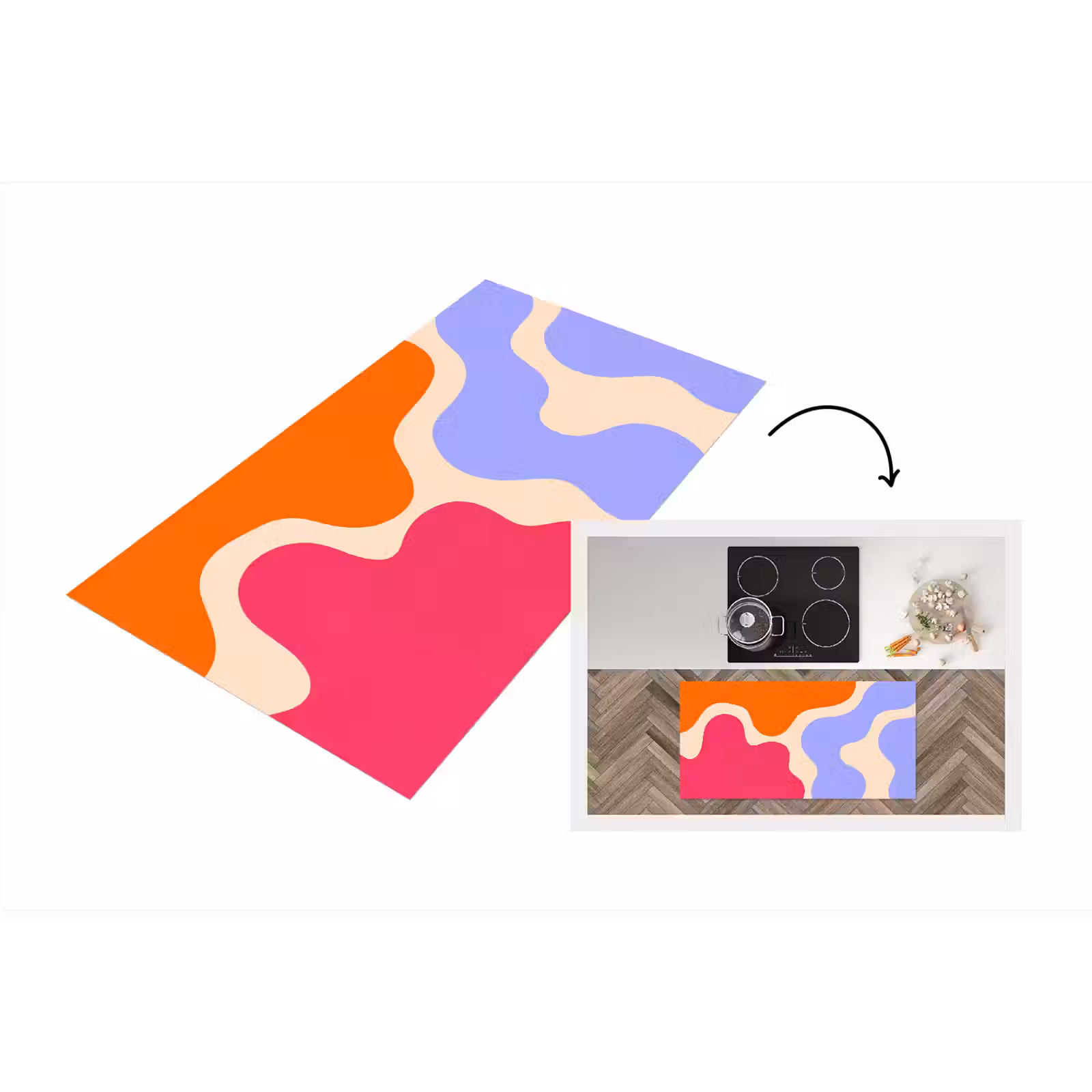 Keukenloper - Abstract - Organische vormen - Design - Modern - Kleurrijk — 1
