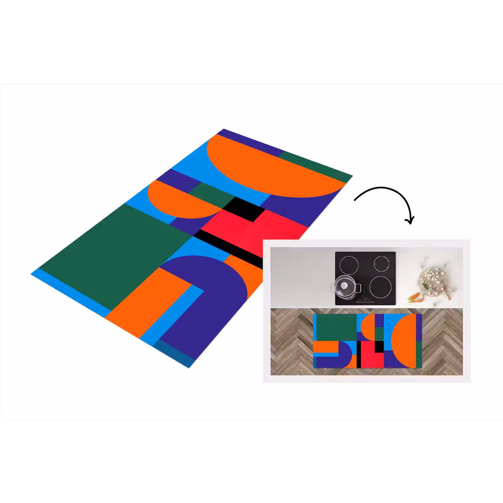 Keukenloper - Geometrisch - Abstract - Vormen - Kleurrijk - Modern — 1