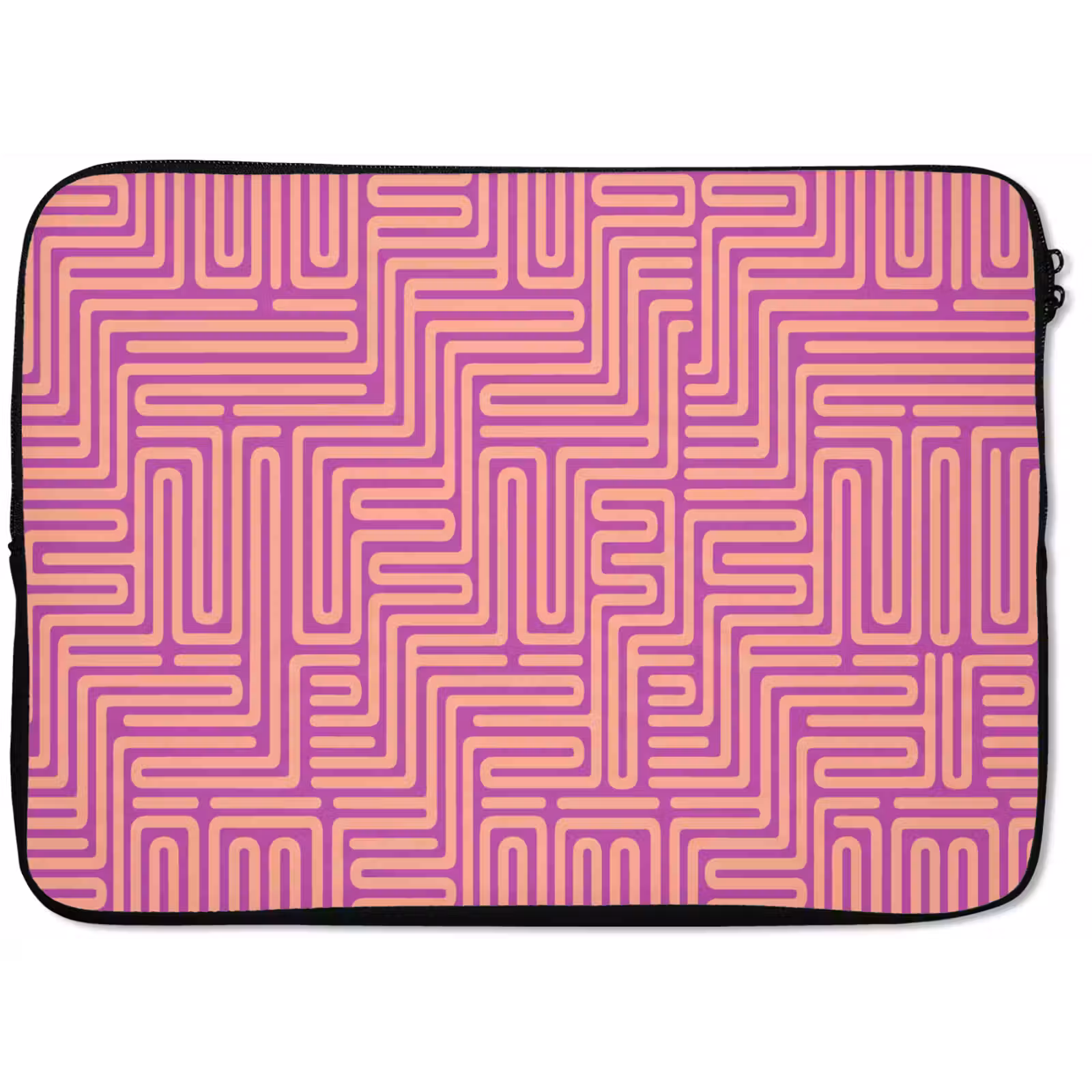Laptophoes - Patroon - Lijnen - Abstract - Modern - Paars — 1