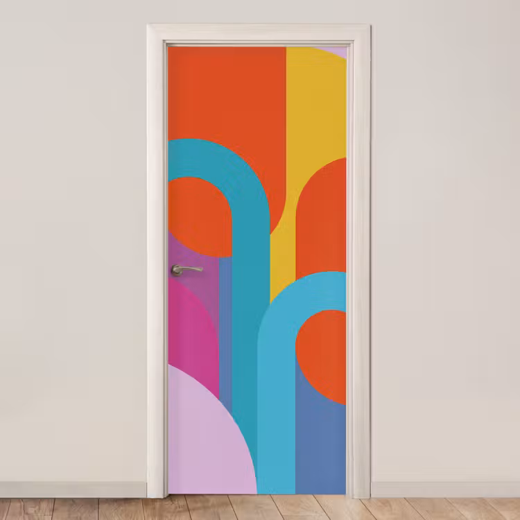 Deursticker - Abstract - Geometrie - Kleurrijk - Modern - Kunst — 1