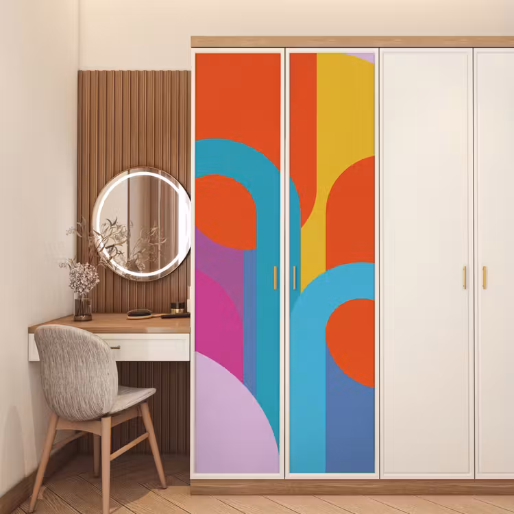 Deursticker - Abstract - Geometrie - Kleurrijk - Modern - Kunst — 5