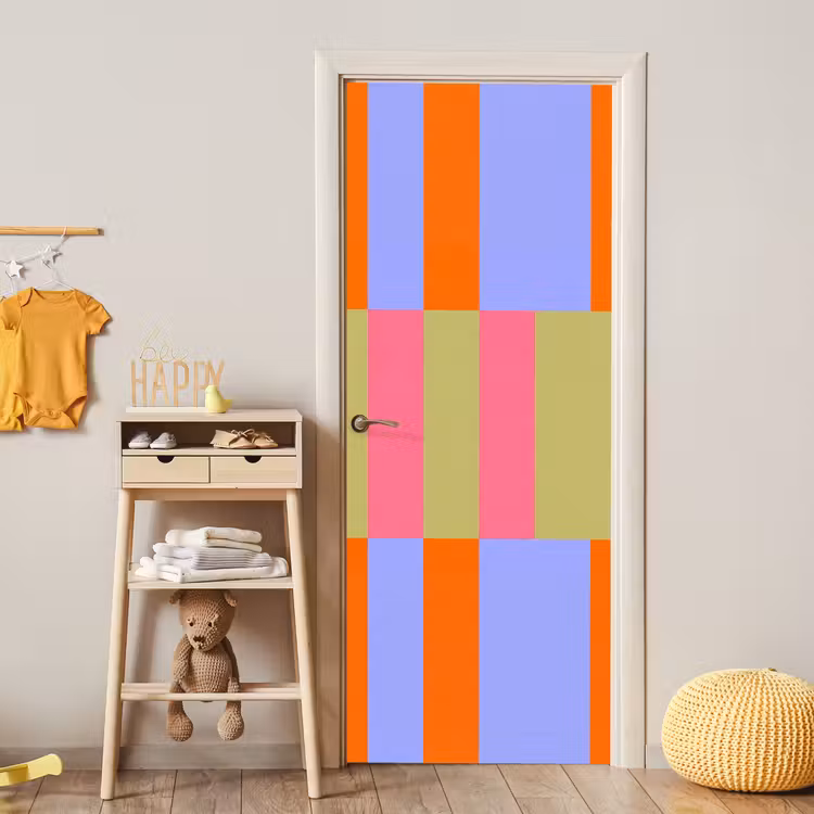 Deursticker - Abstract - Patroon - Geometrisch - Kleurrijk - Modern — 6