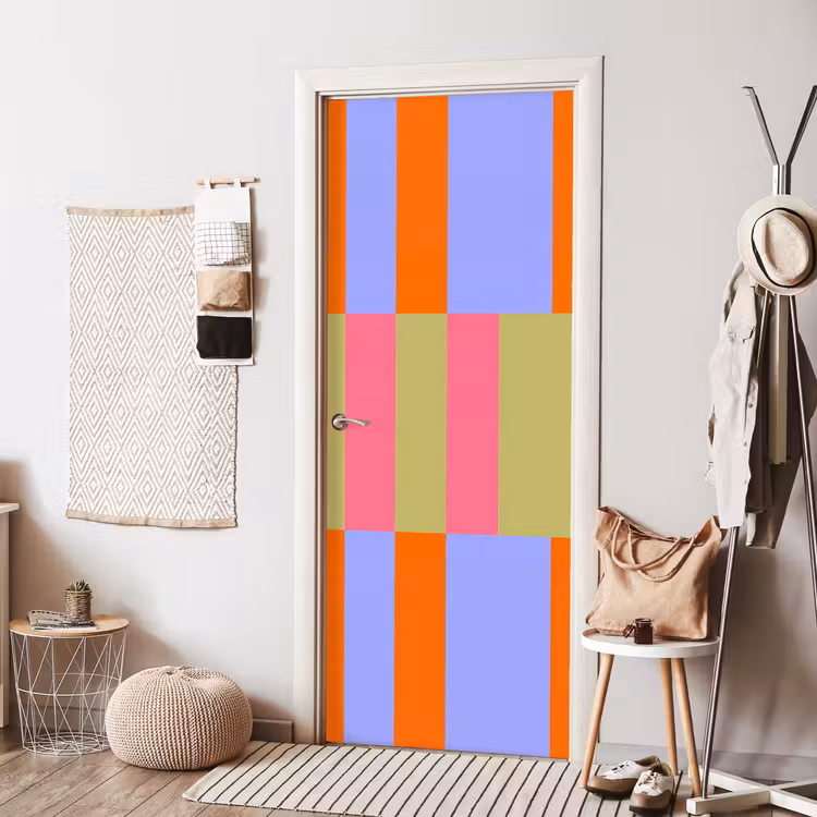 Deursticker - Abstract - Patroon - Geometrisch - Kleurrijk - Modern — 8