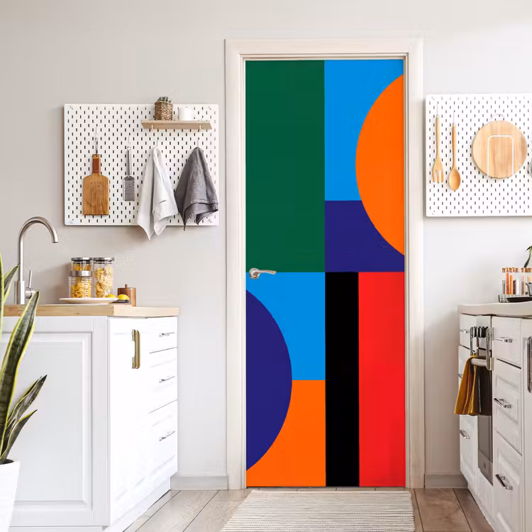 Deursticker - Geometrisch - Abstract - Vormen - Kleurrijk - Modern — 7