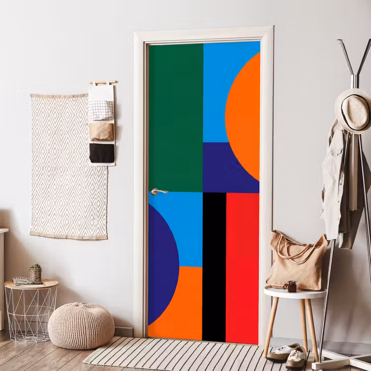 Deursticker - Geometrisch - Abstract - Vormen - Kleurrijk - Modern — 8