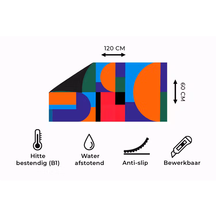 Keukenloper - Geometrisch - Abstract - Vormen - Kleurrijk - Modern — 5