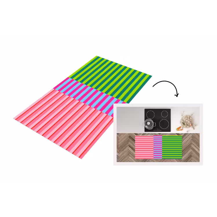 Keukenloper - Patroon - Strepen - Modern - Abstract - Kleurrijk — 1