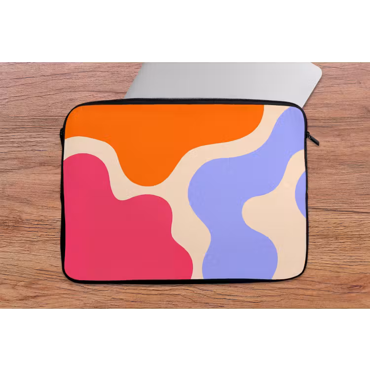Laptophoes - Abstract - Organische vormen - Design - Modern - Kleurrijk — 2