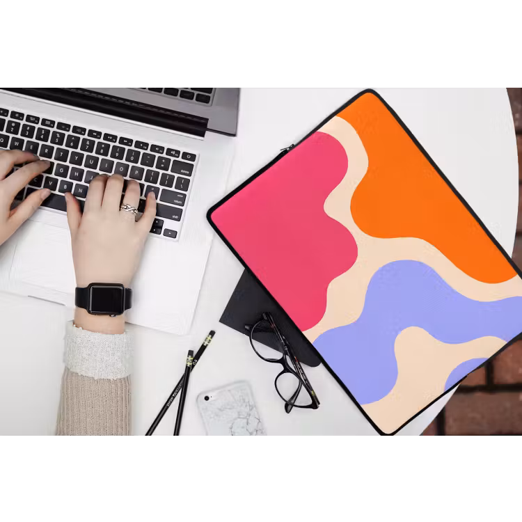 Laptophoes - Abstract - Organische vormen - Design - Modern - Kleurrijk — 3