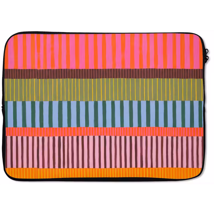 Laptophoes - Abstract - Strepen - Modern - Kleurrijk - Kunst — 1