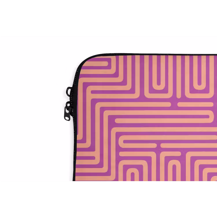 Laptophoes - Patroon - Lijnen - Abstract - Modern - Paars — 5