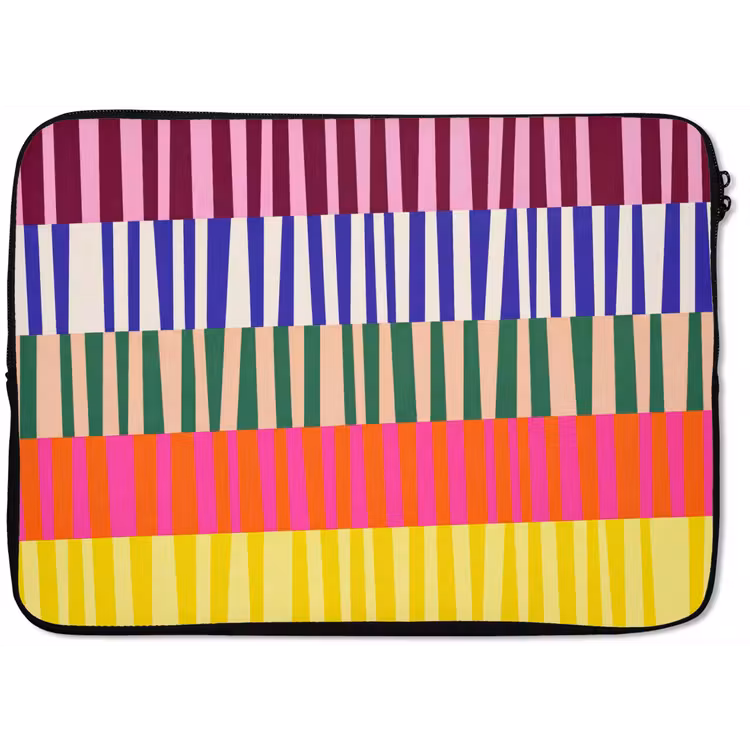 Laptophoes - Patroon - Strepen - Abstract - Modern - Kleurrijk — 1
