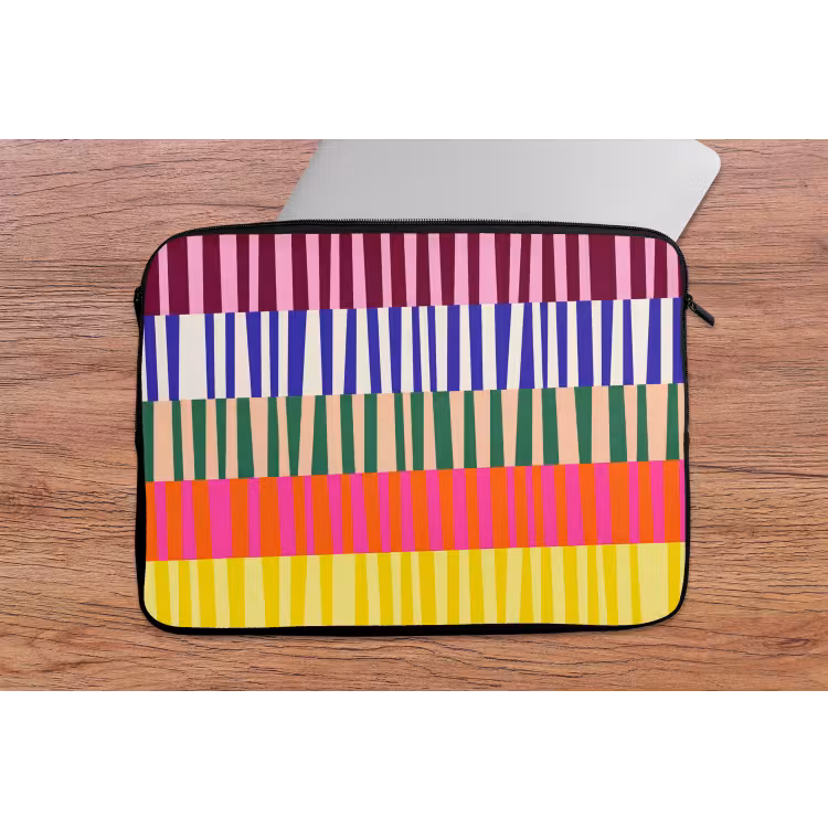 Laptophoes - Patroon - Strepen - Abstract - Modern - Kleurrijk — 2
