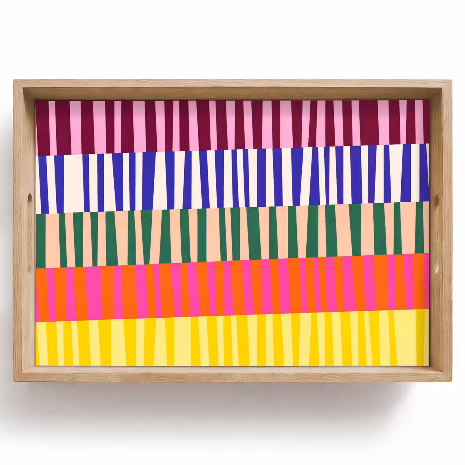 Dienblad - Patroon - Strepen - Abstract - Modern - Kleurrijk — 1