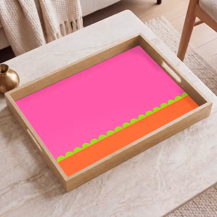 Dienblad - Abstract - Geometrisch - Kleurblokken - Roze - Oranje — 2