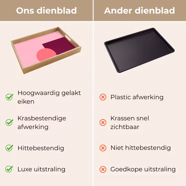Dienblad - Abstract - Vormen - Roze - Modern - Design — 3