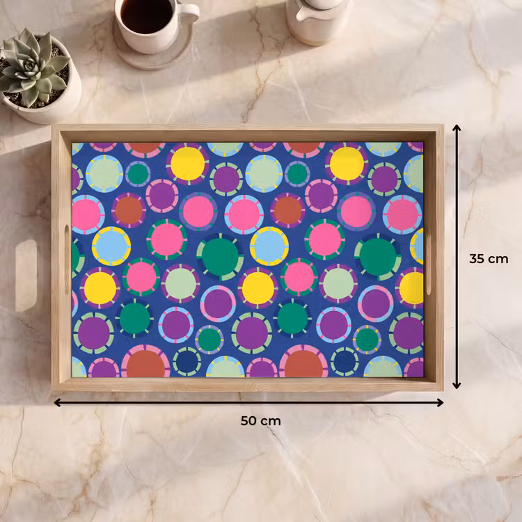 Dienblad - Patroon - Cirkels - Abstract - Kleurrijk — 9