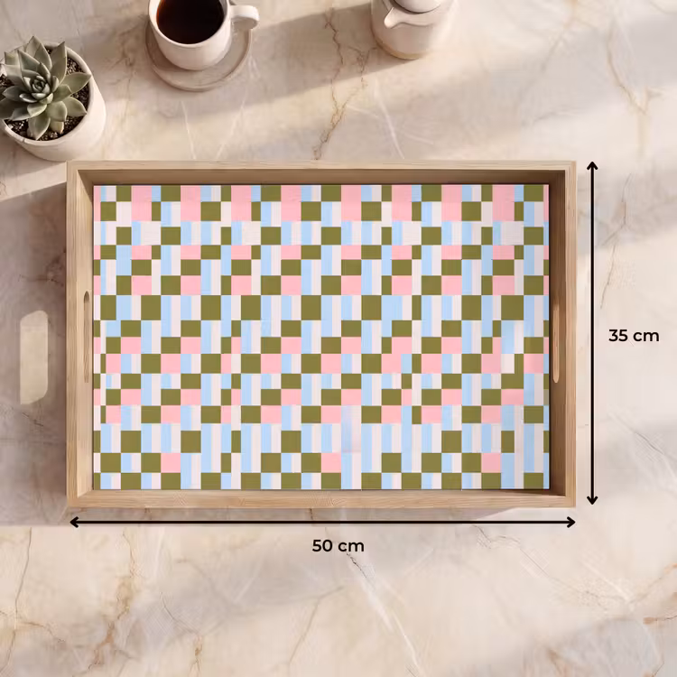 Dienblad - Patroon - Geometrisch - Abstract - Kleurrijk - Modern — 9