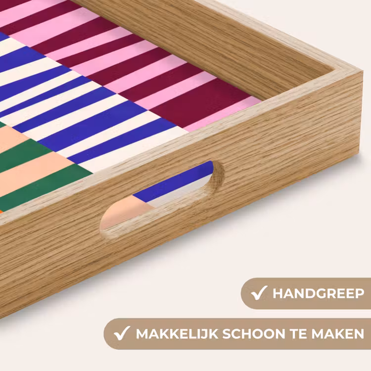 Dienblad - Patroon - Strepen - Abstract - Modern - Kleurrijk — 5