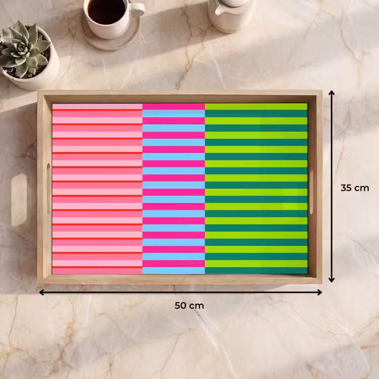 Dienblad - Patroon - Strepen - Modern - Abstract - Kleurrijk — 9