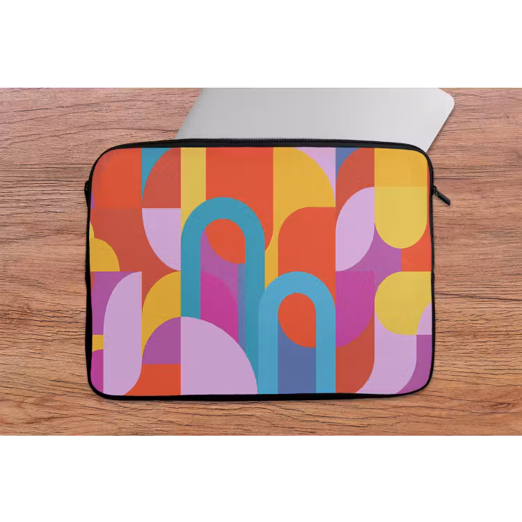 Laptophoes - Abstract - Geometrie - Kleurrijk - Modern - Kunst — 2