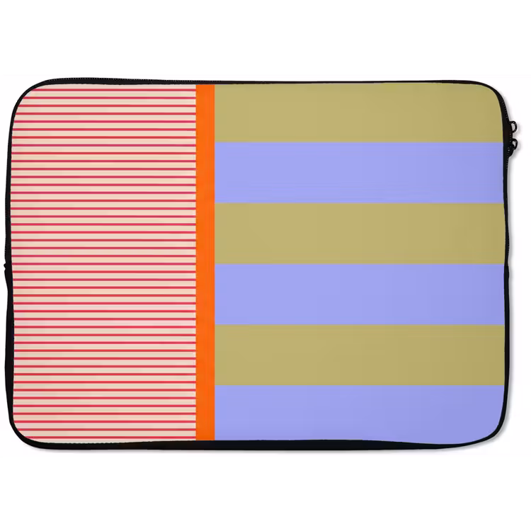 Laptophoes - Abstract - Geometrie - Strepen - Blokken - Rood — 1