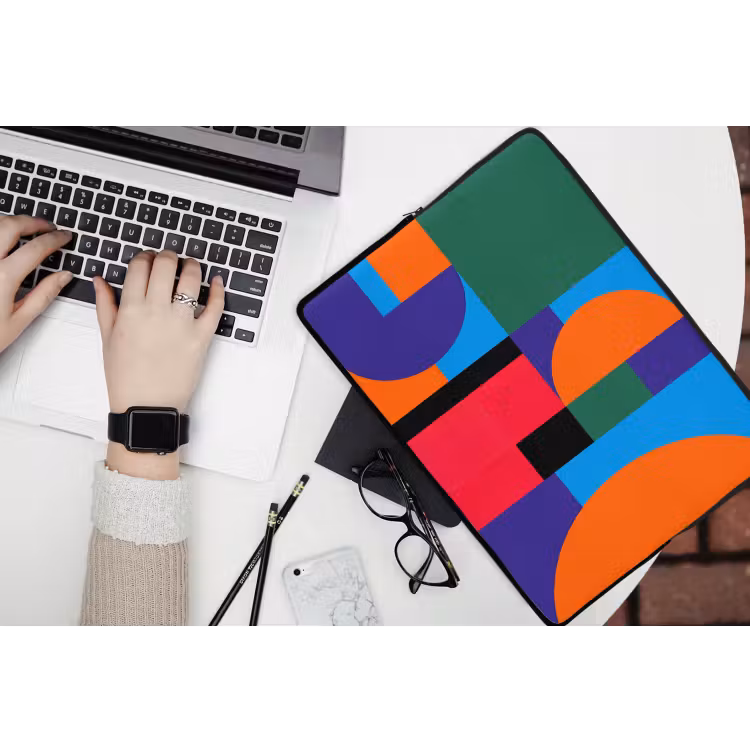 Laptophoes - Geometrisch - Abstract - Vormen - Kleurrijk - Modern — 3