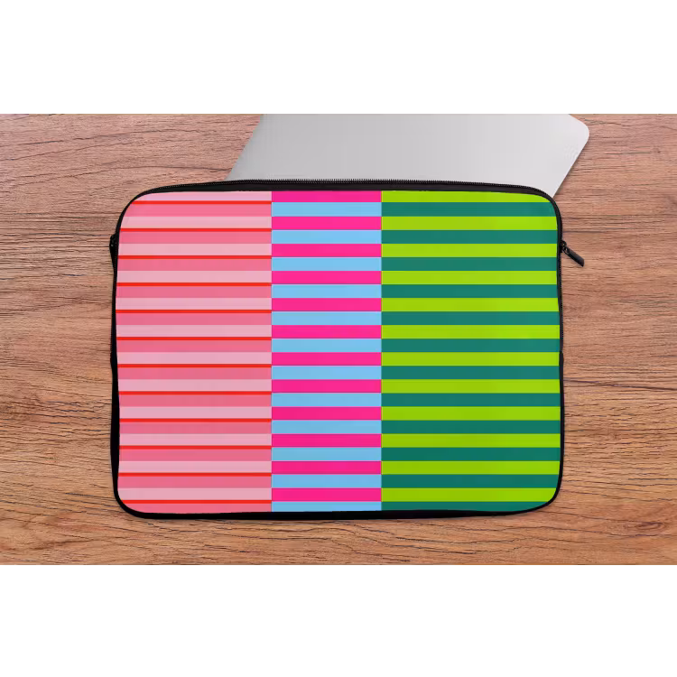 Laptophoes - Patroon - Strepen - Modern - Abstract - Kleurrijk — 2