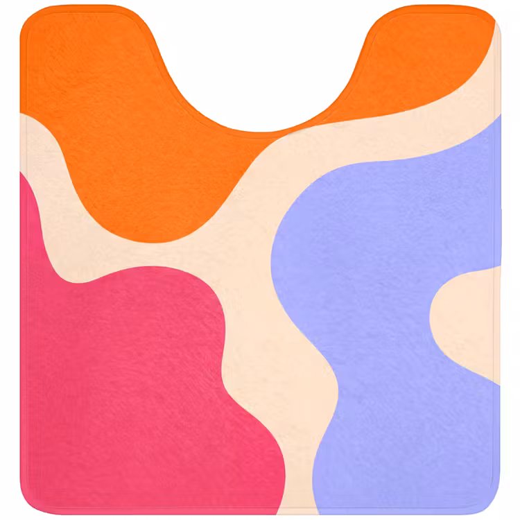 Wc Mat - Abstract - Organische vormen - Design - Modern - Kleurrijk — 1